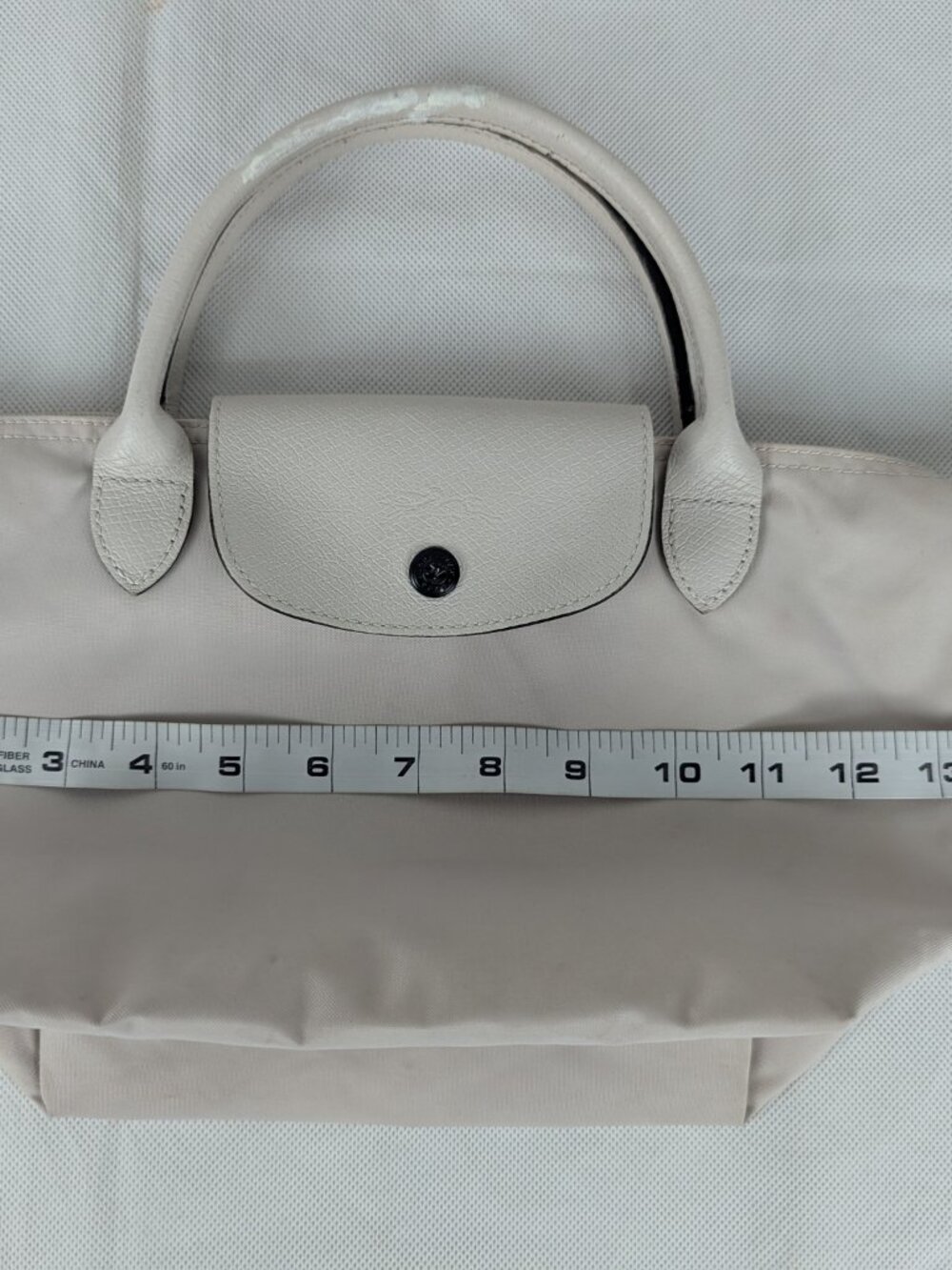 Pre-Owned Longchamp Le Pliage Nylon Tote Bag White – Authentic – Fast Dispatch - Picture 14 of 16